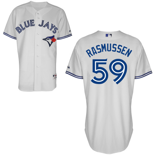 Rob Rasmussen #59 MLB Jersey-Toronto Blue Jays Men's Authentic Home White Cool Base Baseball Jersey